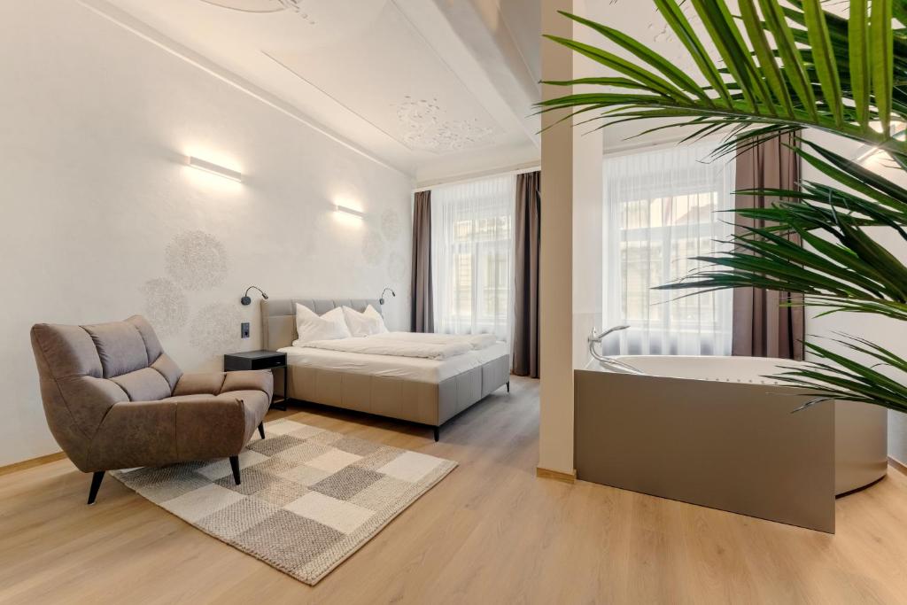 Hotelzimmer mit Spa-Badewanne Lavilo Graz Hotelzimmer mit Spa-Badewanne Lavilo Graz