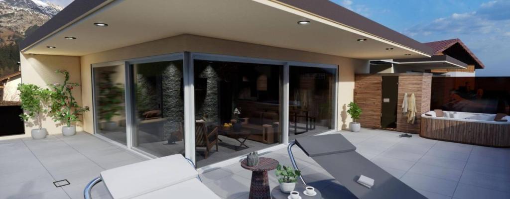 INN Apart Tirol Innsbruck mit Privatem Jacuzzi auf der Terrasse