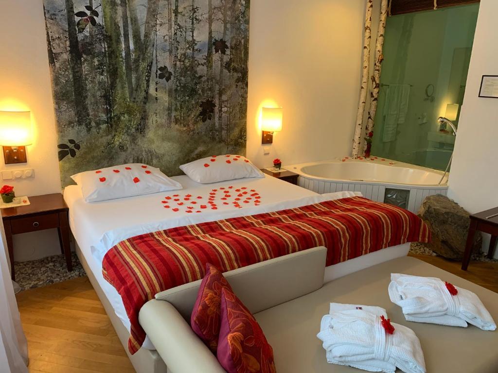 Romantik Hotelzimmer mit Whirlpool Niederösterreich Hotel-Restaurant Liebnitzmühle